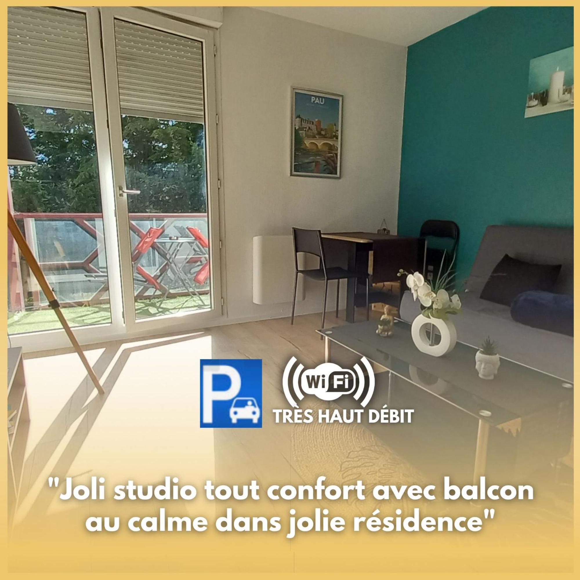 Le Petit Park-Studio-Terrasse- Piscine-Wifi Fibre Apartman Pau Kültér fotó